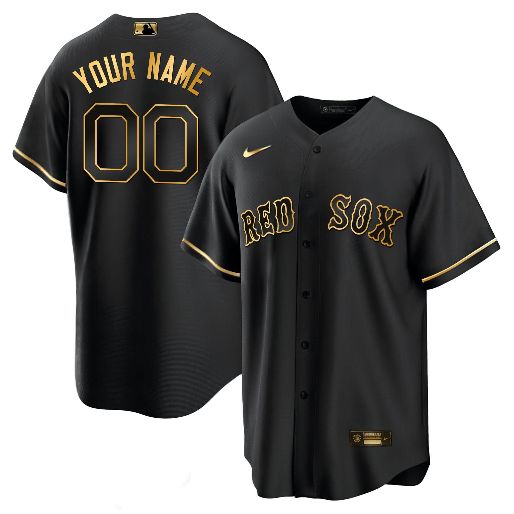 BRS Black Gold & White Gold Custom Jersey - Stitched