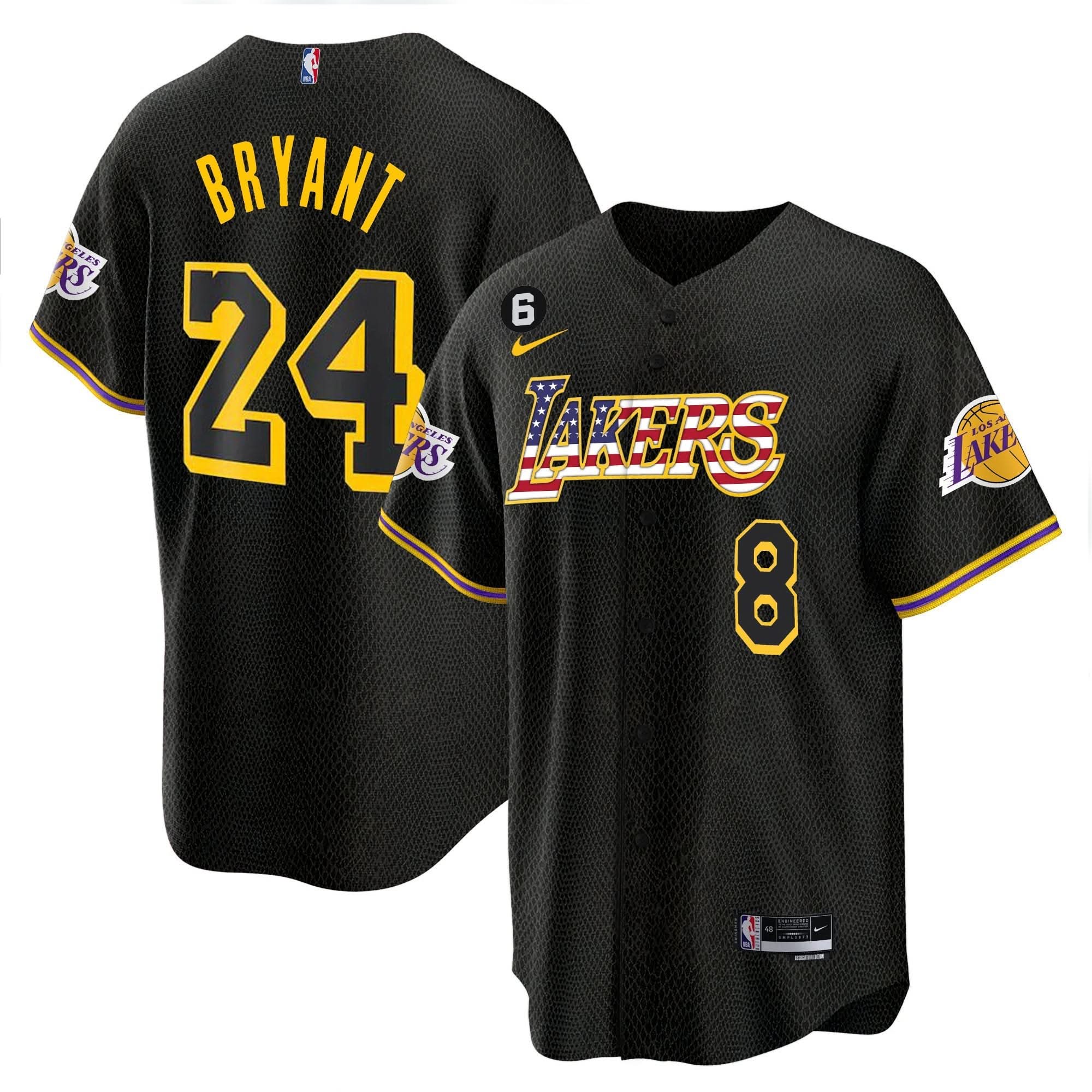LAL Flag Baseball Jersey - Stitched