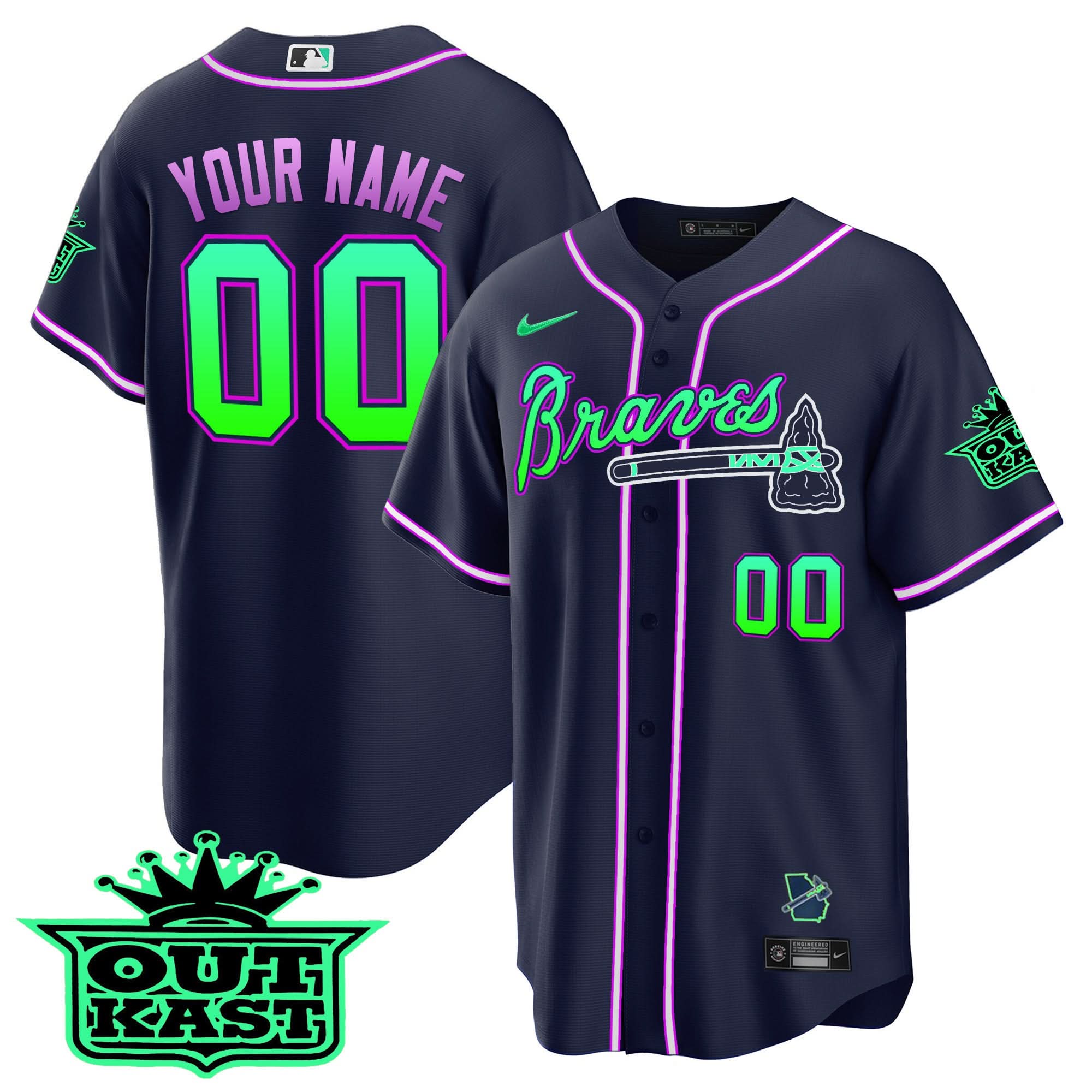 AB Outkast Cool Base Custom Jersey - Galaxy Version - Stitched