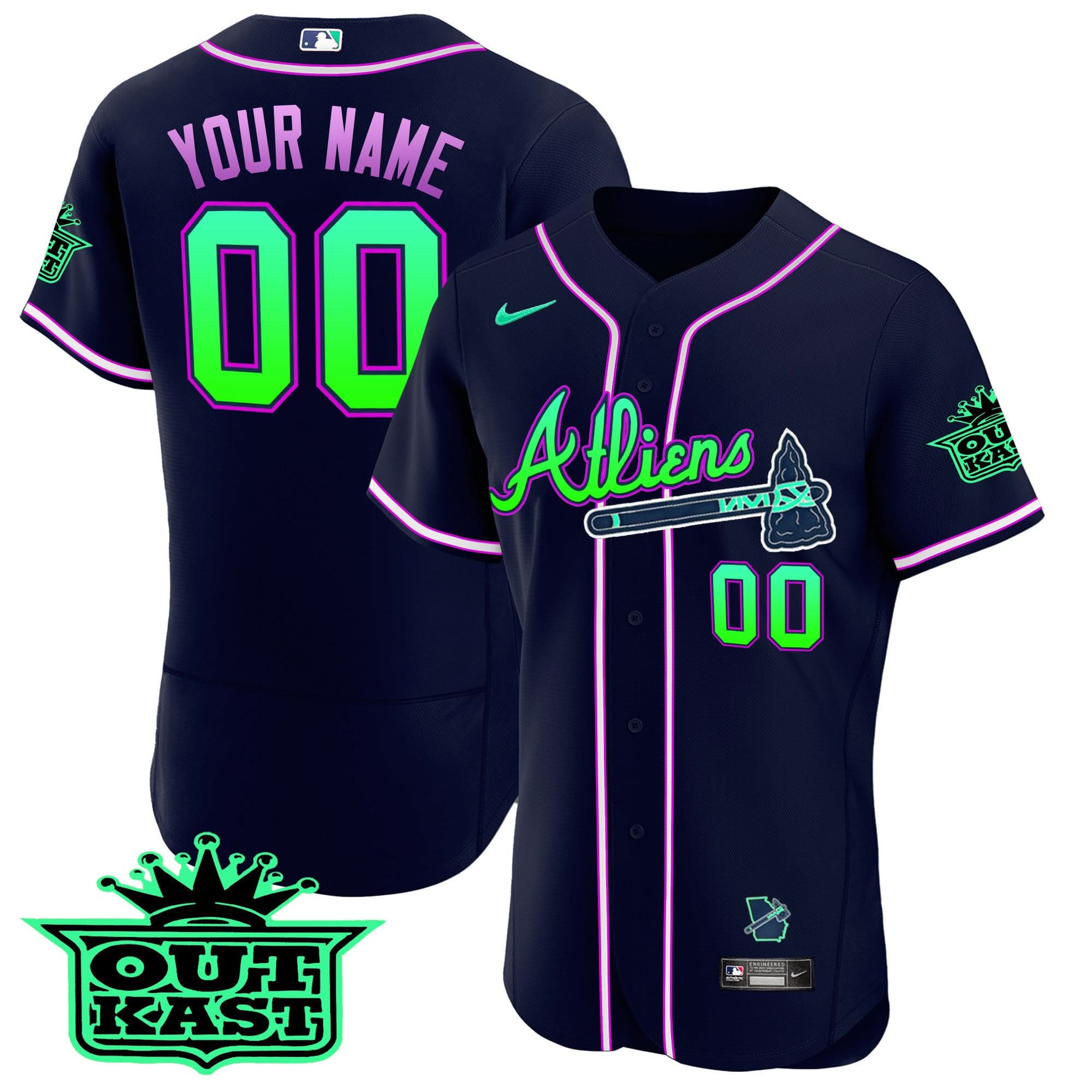 AB Atliens Flex Base Custom Jersey - Galaxy Version - Stitched
