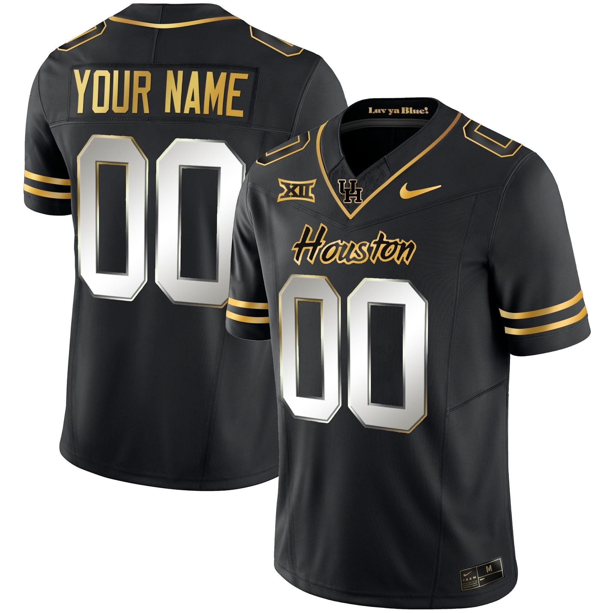 HOU 2023 Oilers Inspired Gold Custom Jersey