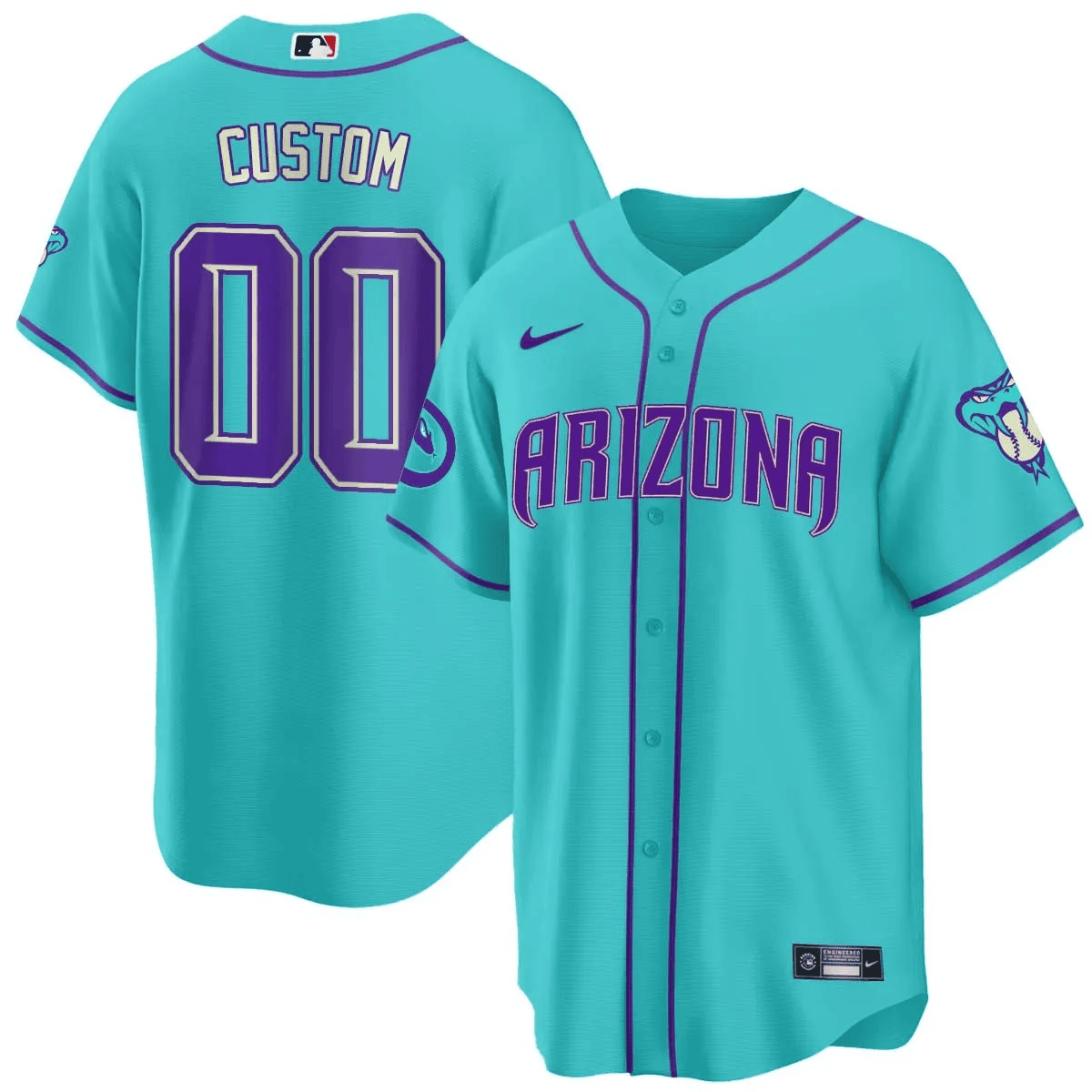 AD 2024 Teal Purple Custom Jersey – Stitched