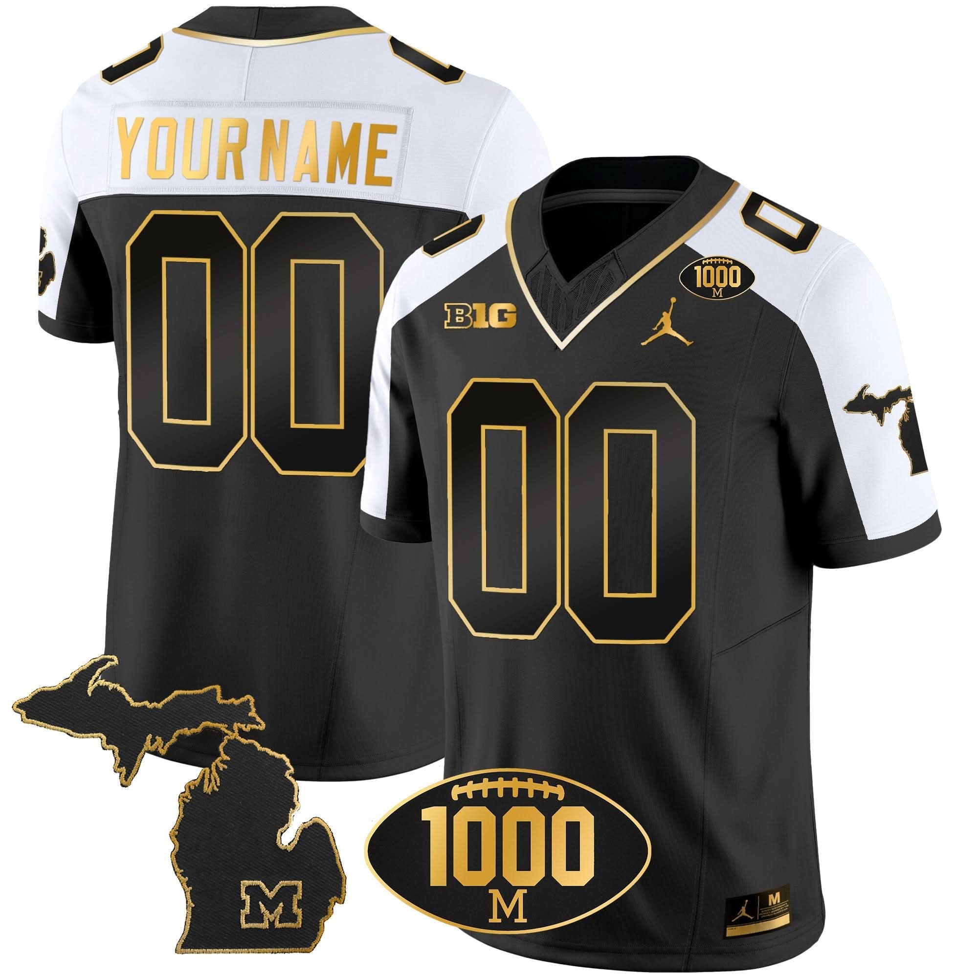 MW 1000 Wins Patch Gold Custom Jersey V2