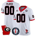 GB 2023 Vince Dooley Patch & Georgia State Map Custom Jersey