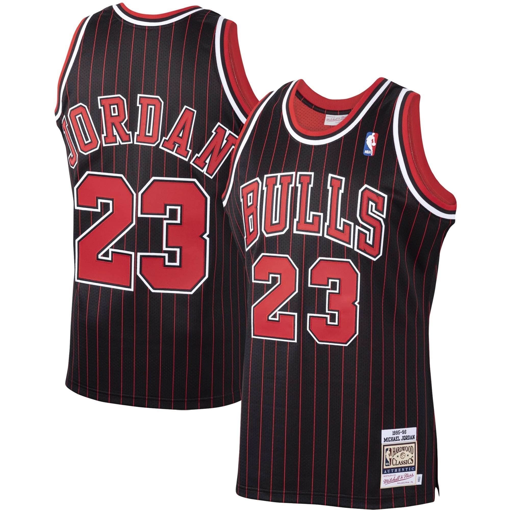 Michael Jordan CB Stripes Black Jersey - Stitched