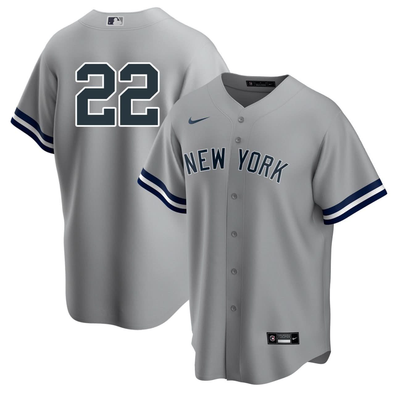 Juan Soto NYY Gray Jersey - Stitched