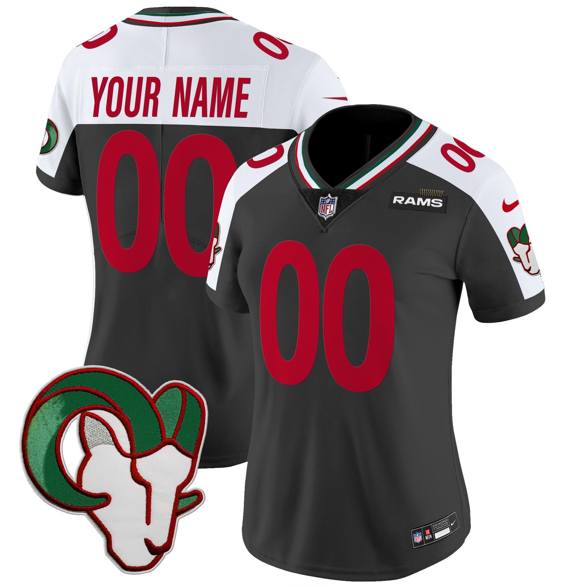 LAR Mexico Vapor Limited Custom Jersey - Stitched