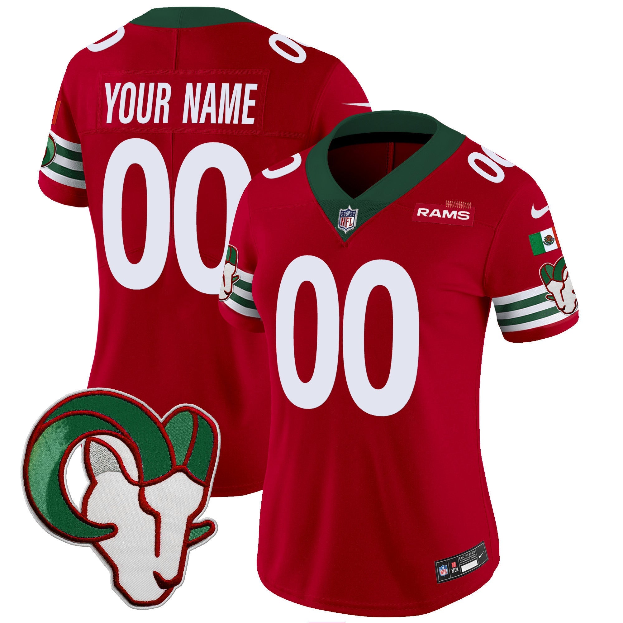 LAR Mexico Vapor Limited Custom Jersey - Stitched