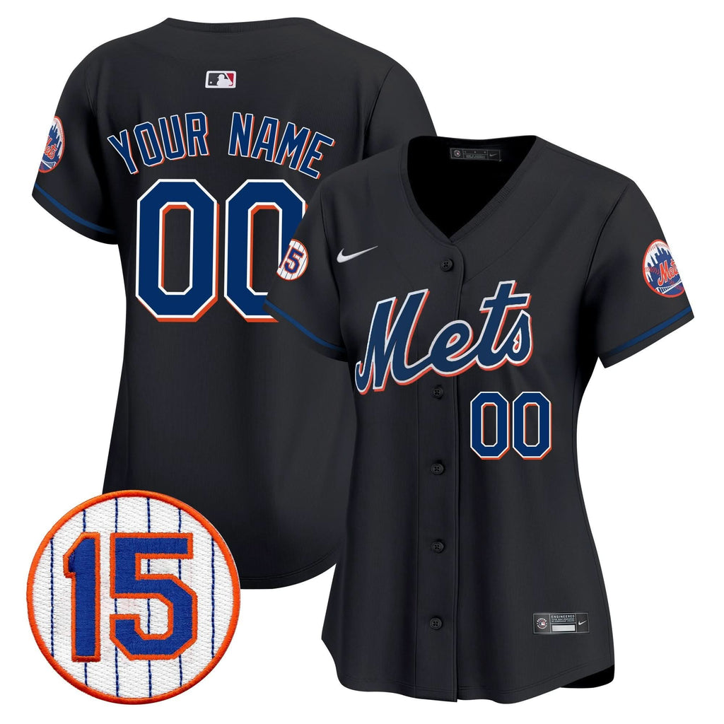 NYM Jerry Grote Patch Vapor Premier Limited Custom Jersey - Stitched