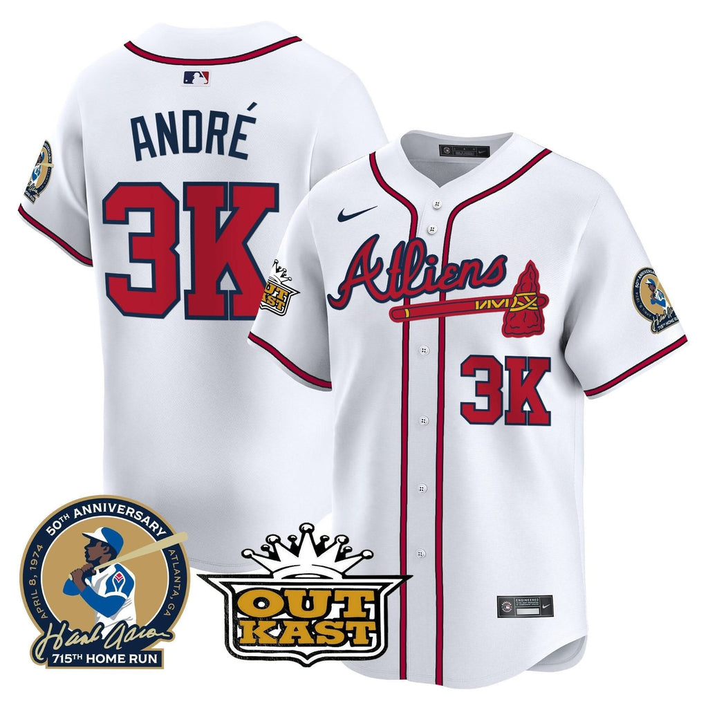 AB Atliens & Hank Aaron Patch Vapor Premier Limited Jersey - Stitched