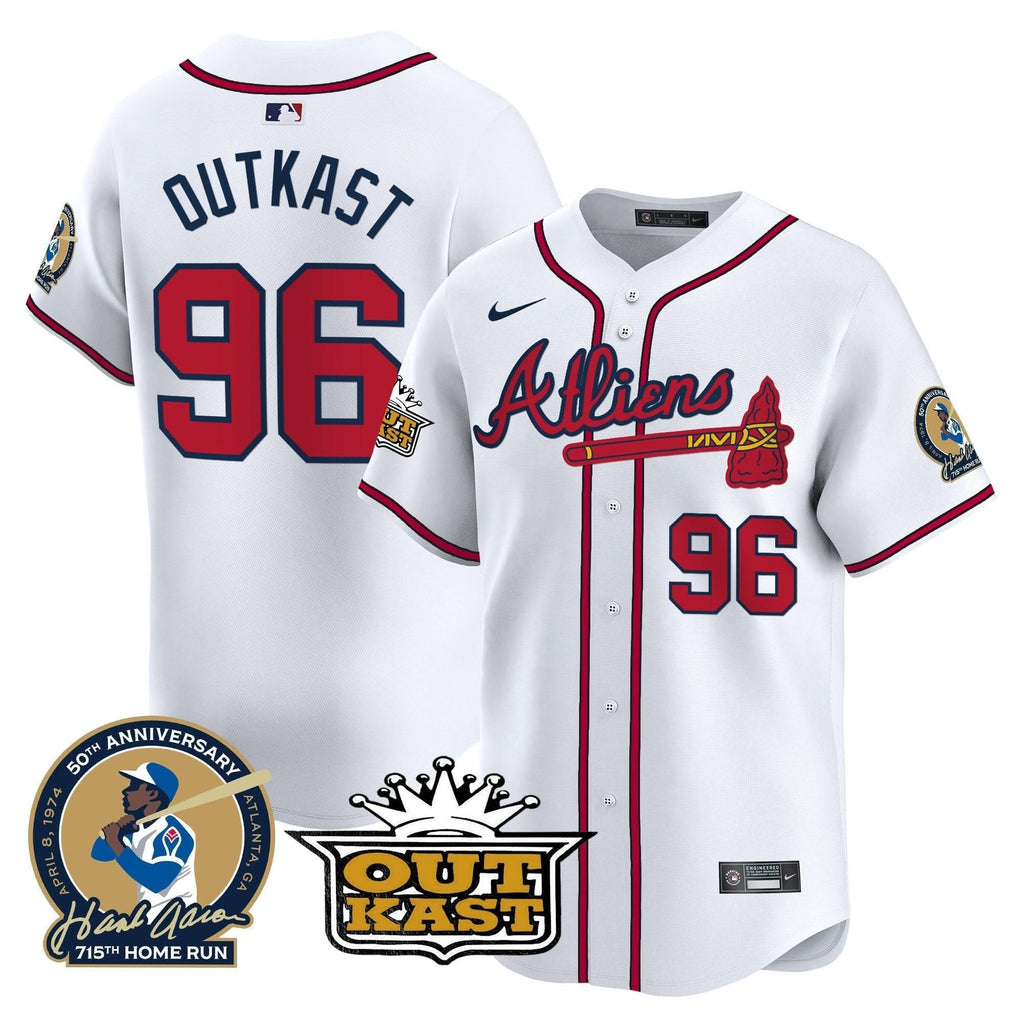AB Atliens & Hank Aaron Patch Vapor Premier Limited Jersey - Stitched