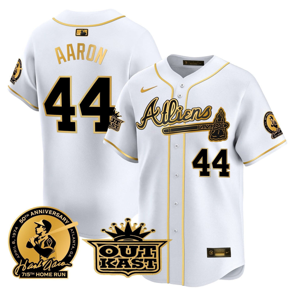 AB Atliens & Hank Aaron Patch Vapor Premier Limited Jersey - Stitched