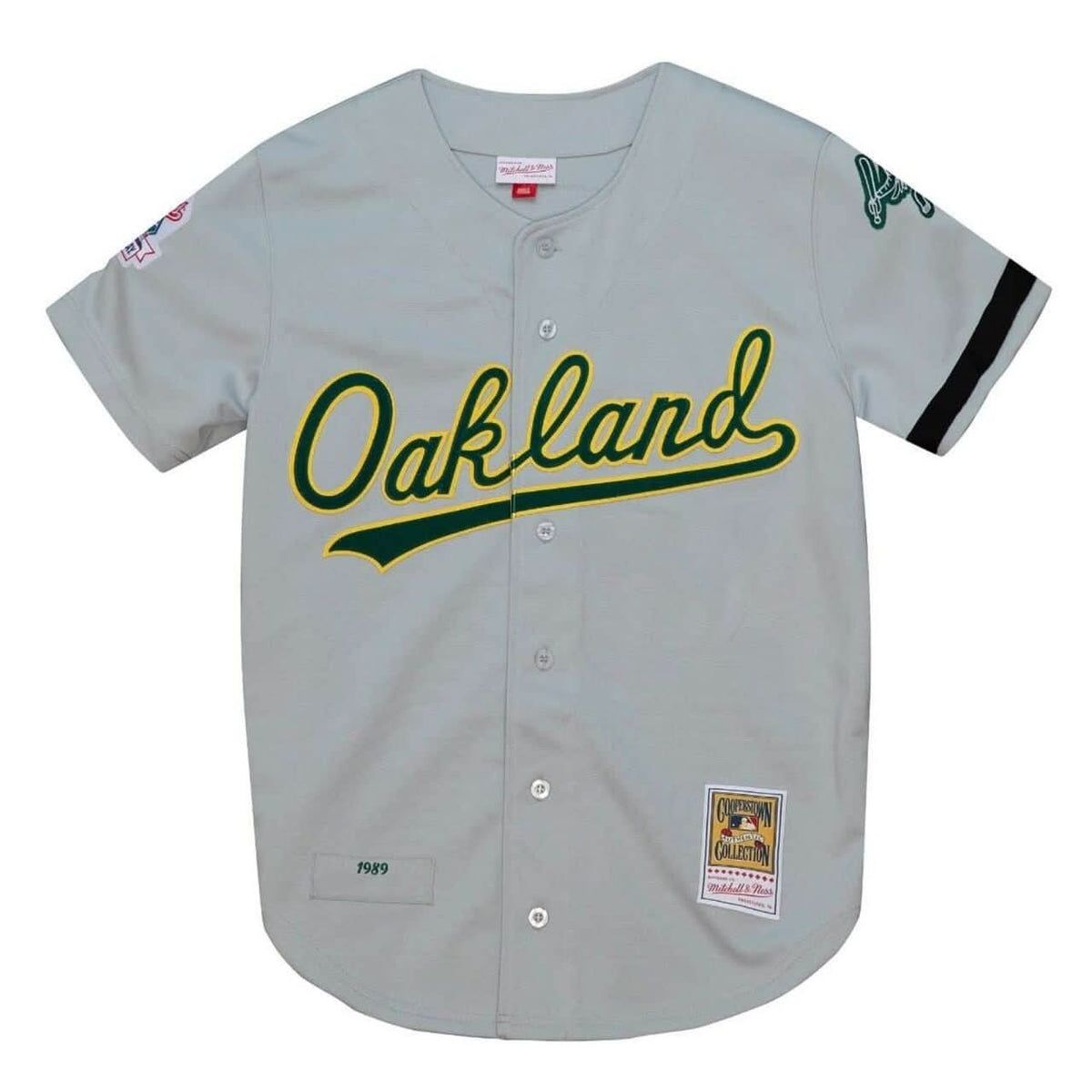 1989 World Series Oakland A's Gray Jersey - Stitched