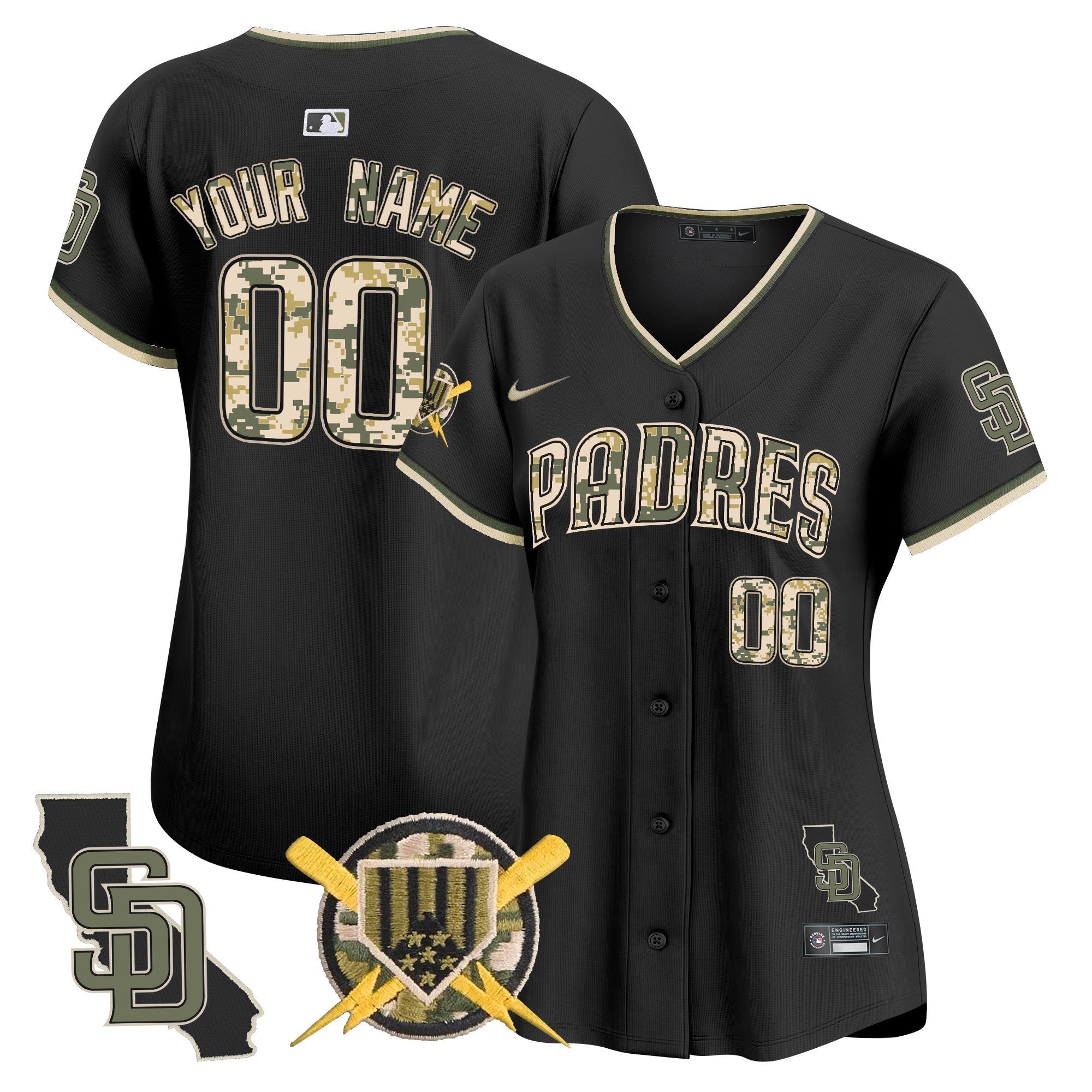 SD Armed Forces Day Vapor Premier Limited Custom Jersey - Stitched