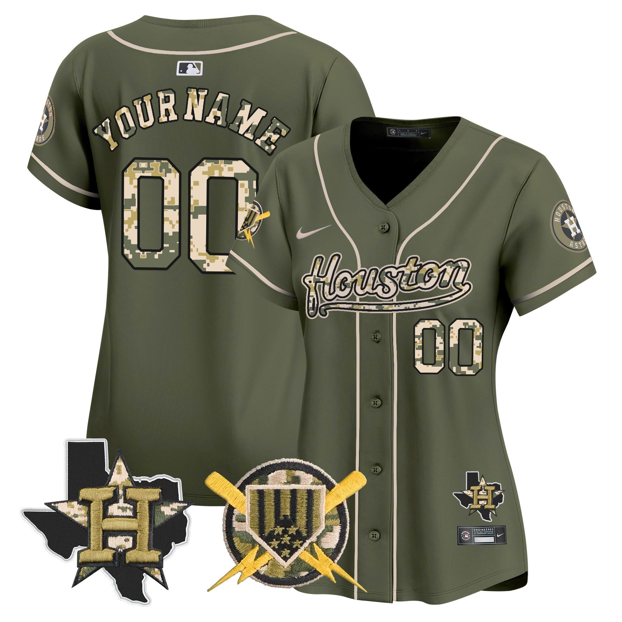 HOU Armed Forces Day Vapor Premier Limited Custom Jersey - Stitched V2