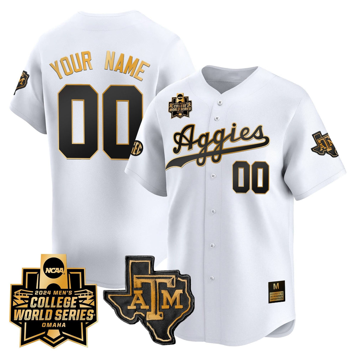 Aggies 2024 College World Series Vapor Premier Limited Custom Jersey