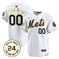 NYM Willie Mays Patch Vapor Premier Limited Custom Jersey - Stitched