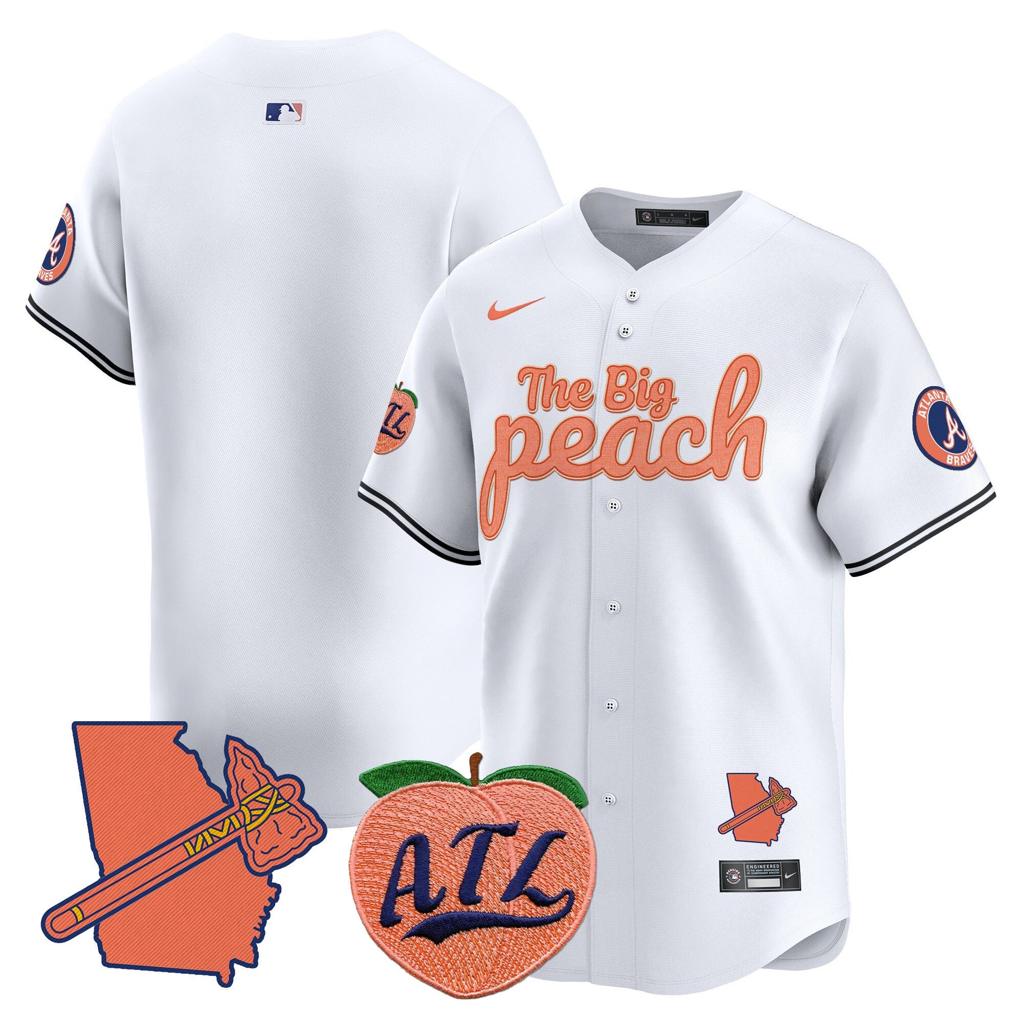 ATL The Big Peach Vapor Premier Limited Jersey - Stitched