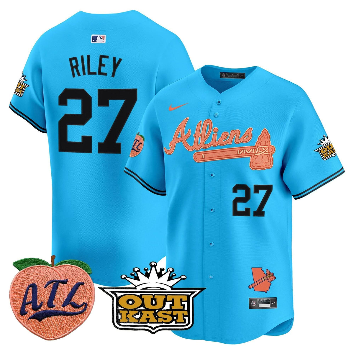 AB Atliens & Peach Vapor Premier Limited Jersey - Stitched
