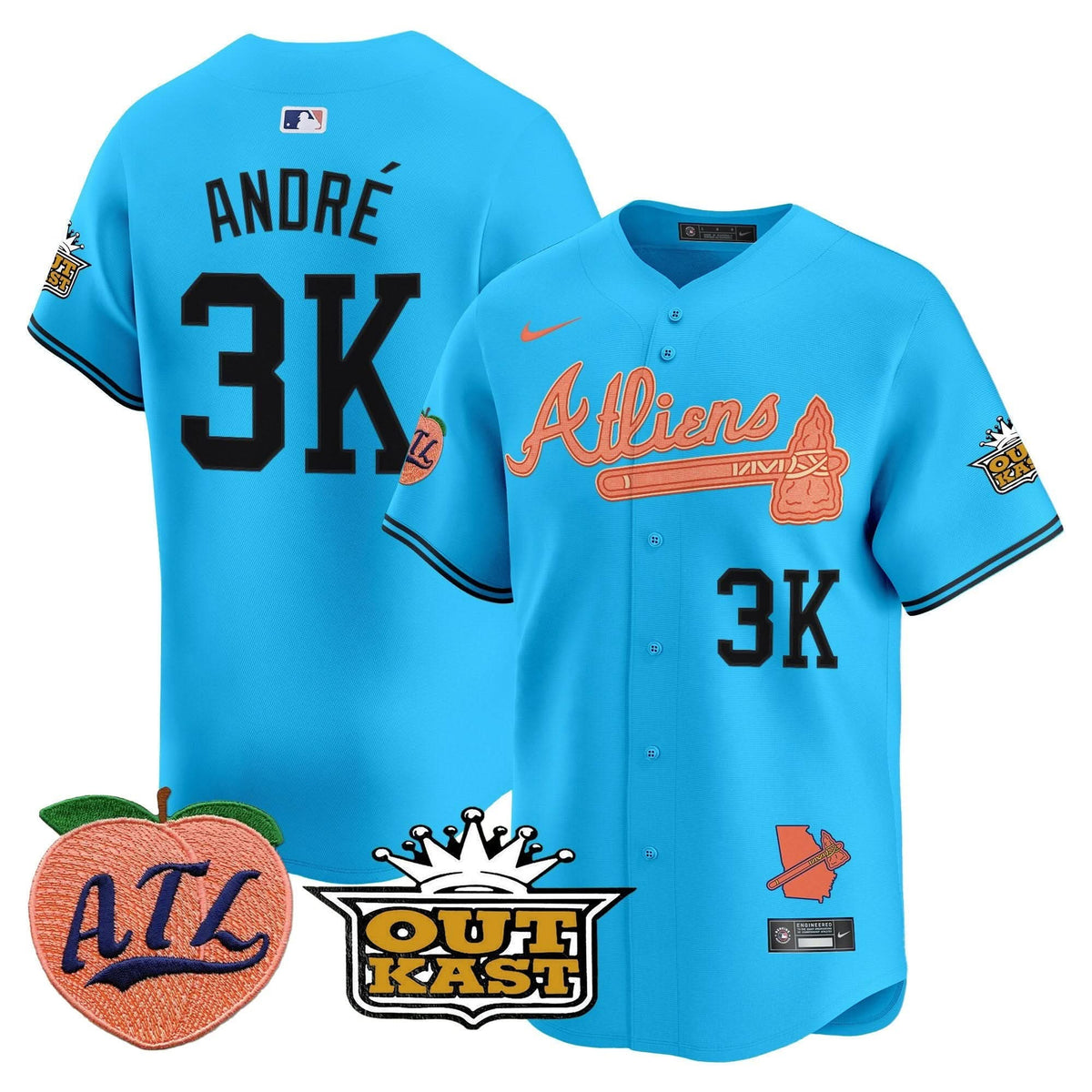 AB Atliens & Peach Vapor Premier Limited Jersey - Stitched