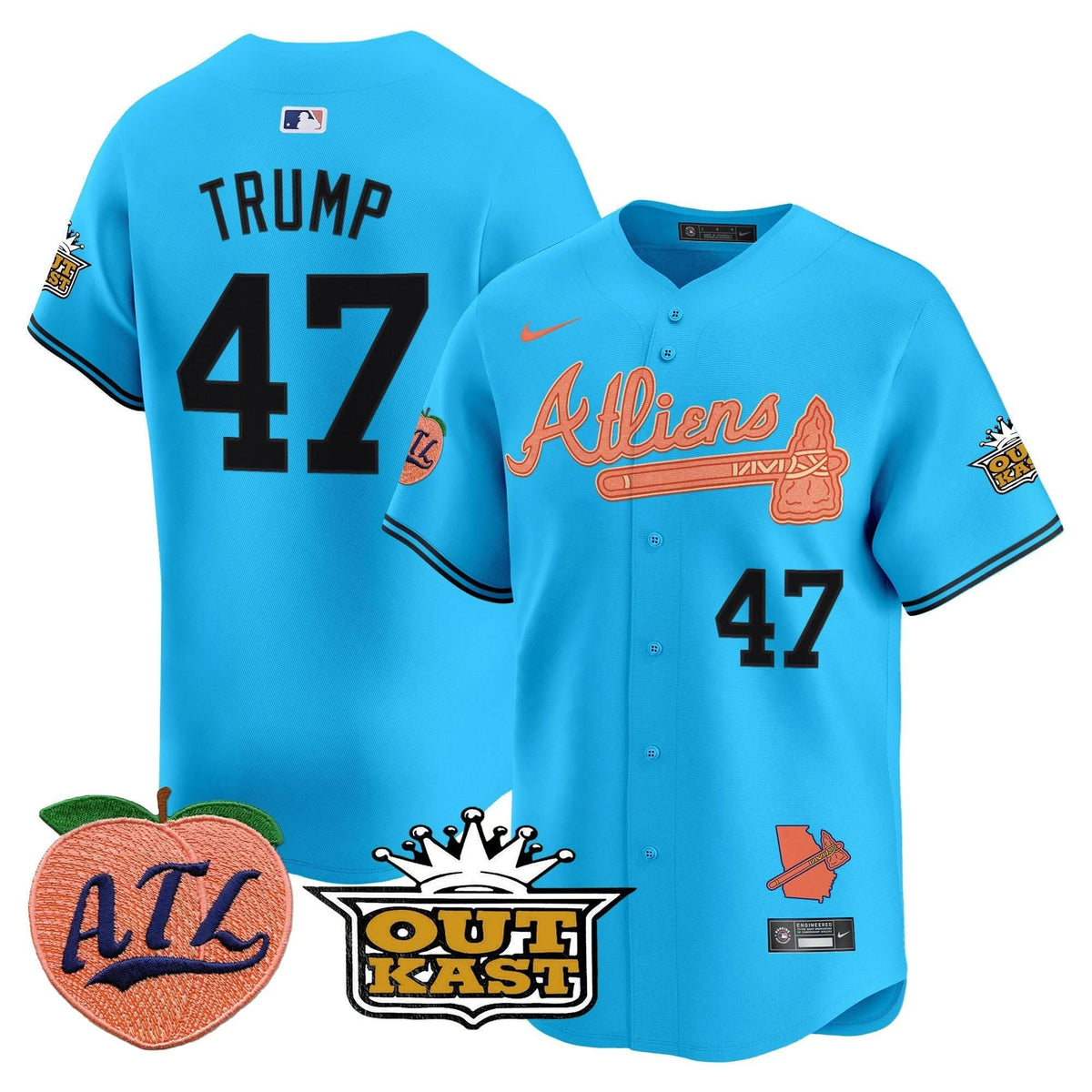 AB Atliens & Peach Vapor Premier Limited Jersey - Stitched