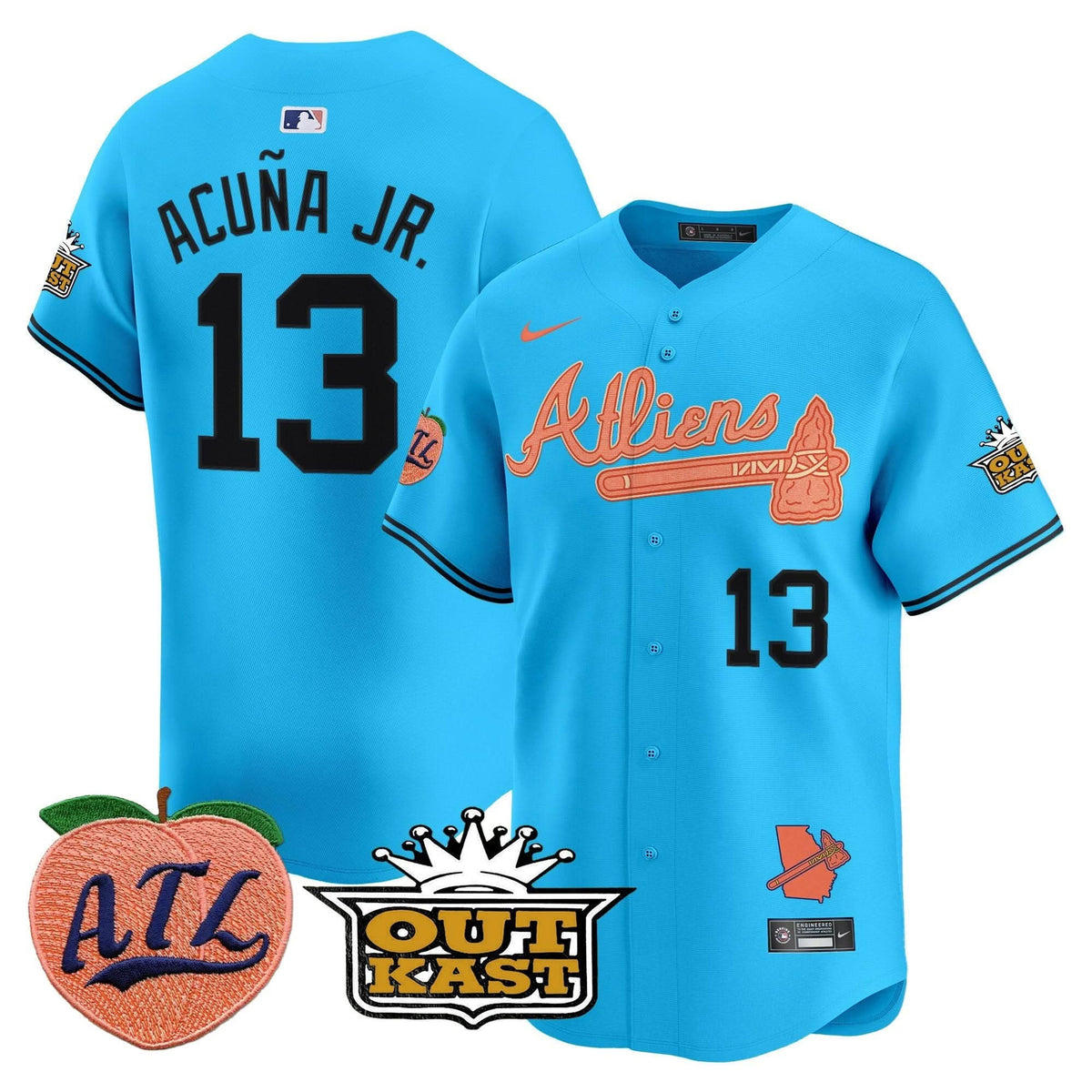 AB Atliens & Peach Vapor Premier Limited Jersey - Stitched