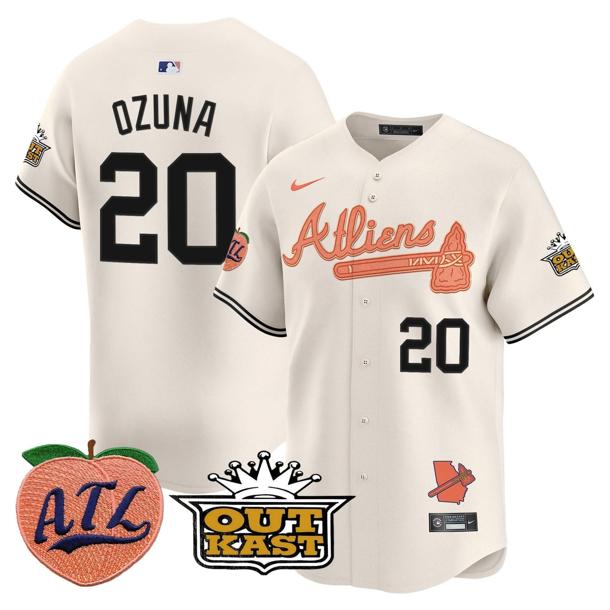 AB Atliens & Peach Vapor Premier Limited Jersey - Stitched