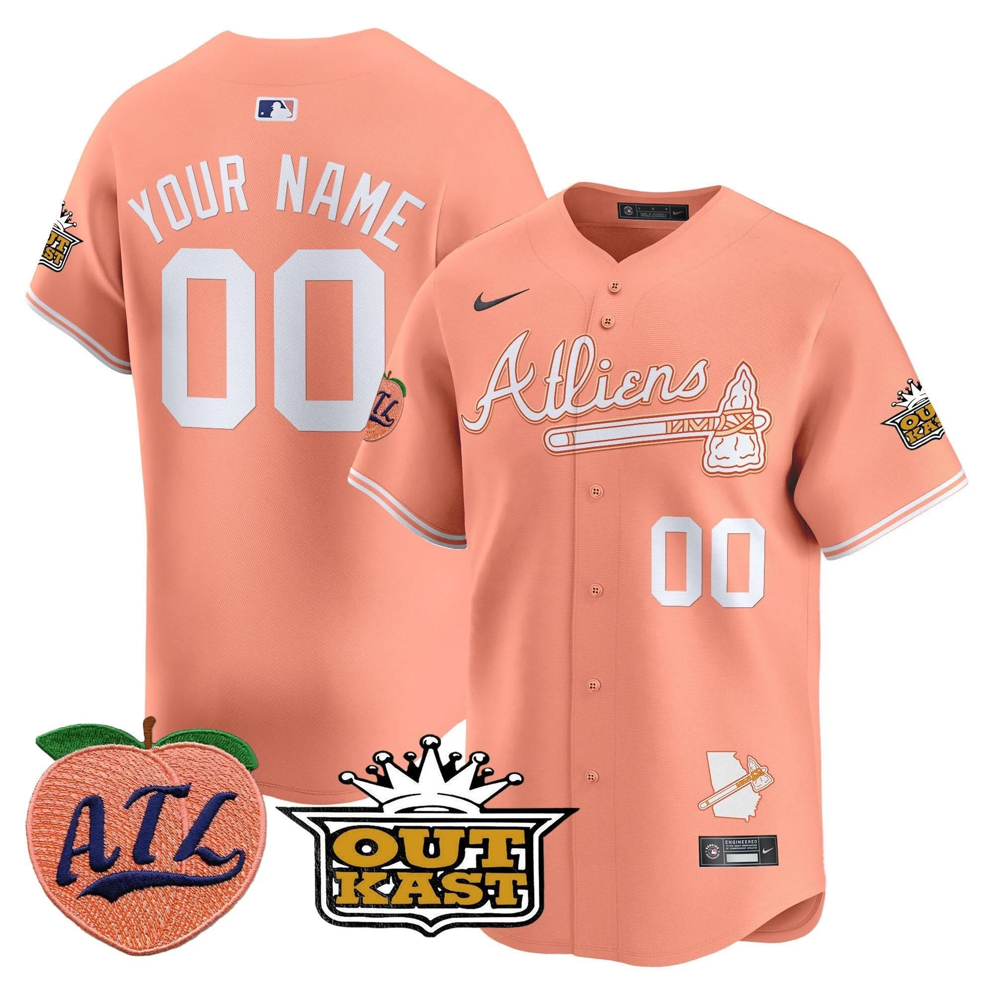 AB Atliens & Peach Vapor Premier Limited Custom Jersey - Stitched
