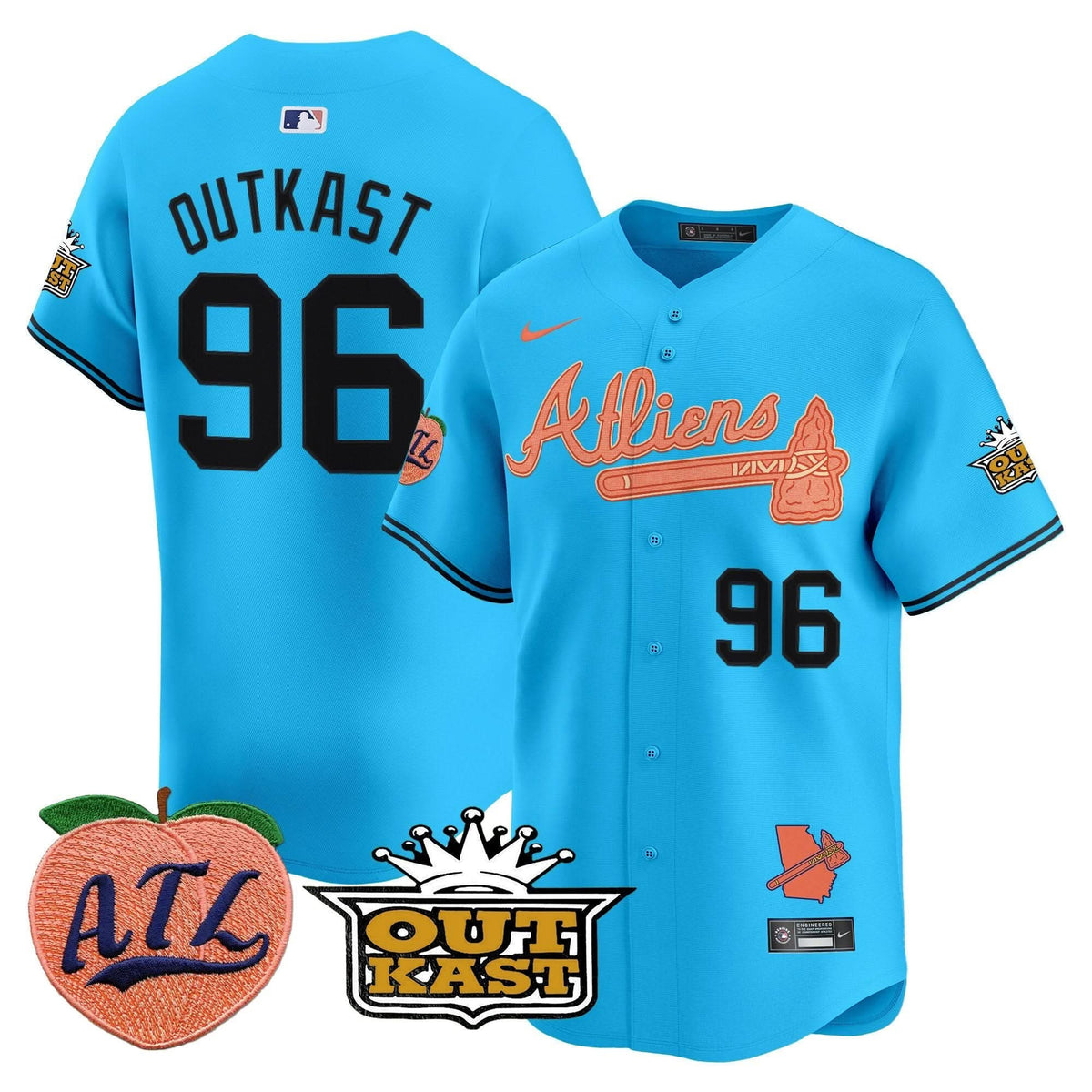 AB Atliens & Peach Vapor Premier Limited Jersey - Stitched