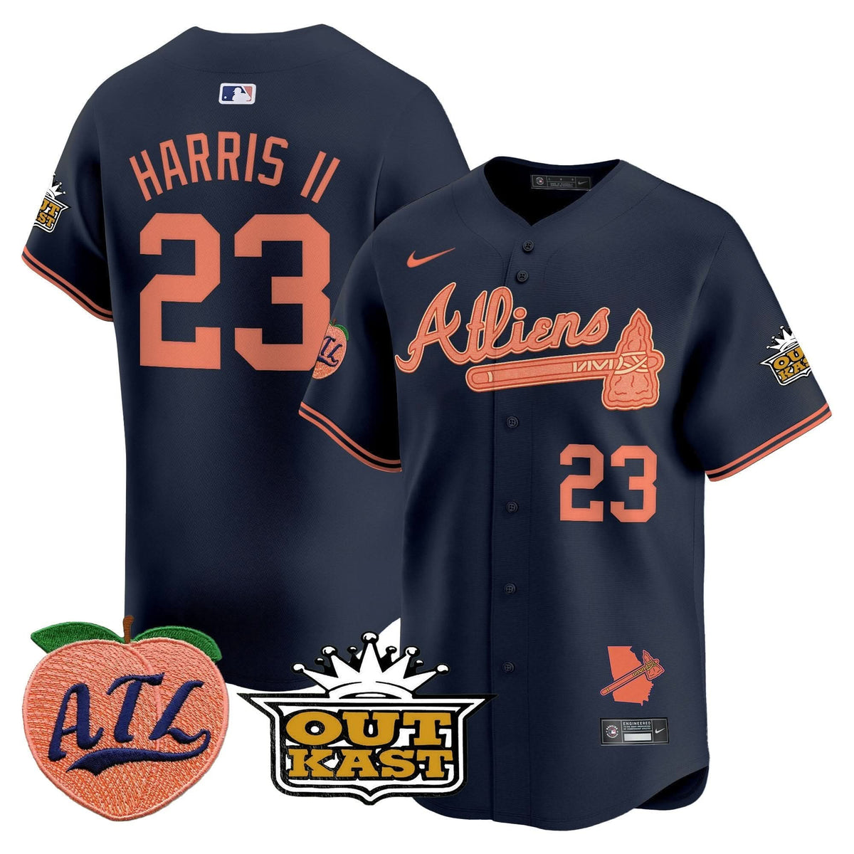 AB Atliens & Peach Vapor Premier Limited Jersey - Stitched