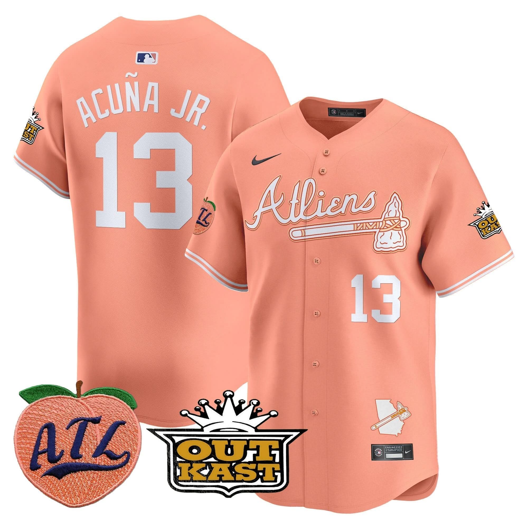 AB Atliens & Peach Vapor Premier Limited Jersey - Stitched