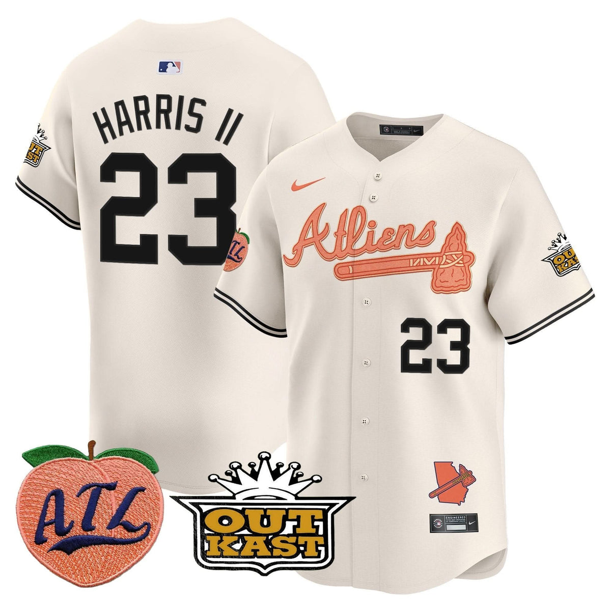 AB Atliens & Peach Vapor Premier Limited Jersey - Stitched