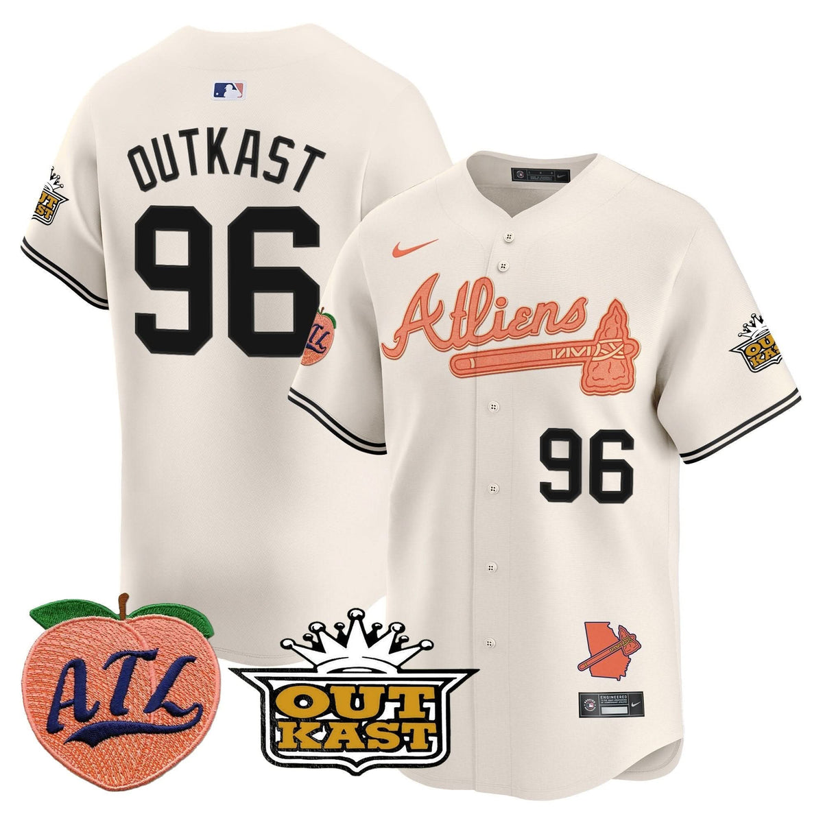 AB Atliens & Peach Vapor Premier Limited Jersey - Stitched