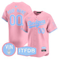 LAD Vin ITFDB Patch Bubblegum Pink Vapor Premier Limited Custom Jersey - Stitched