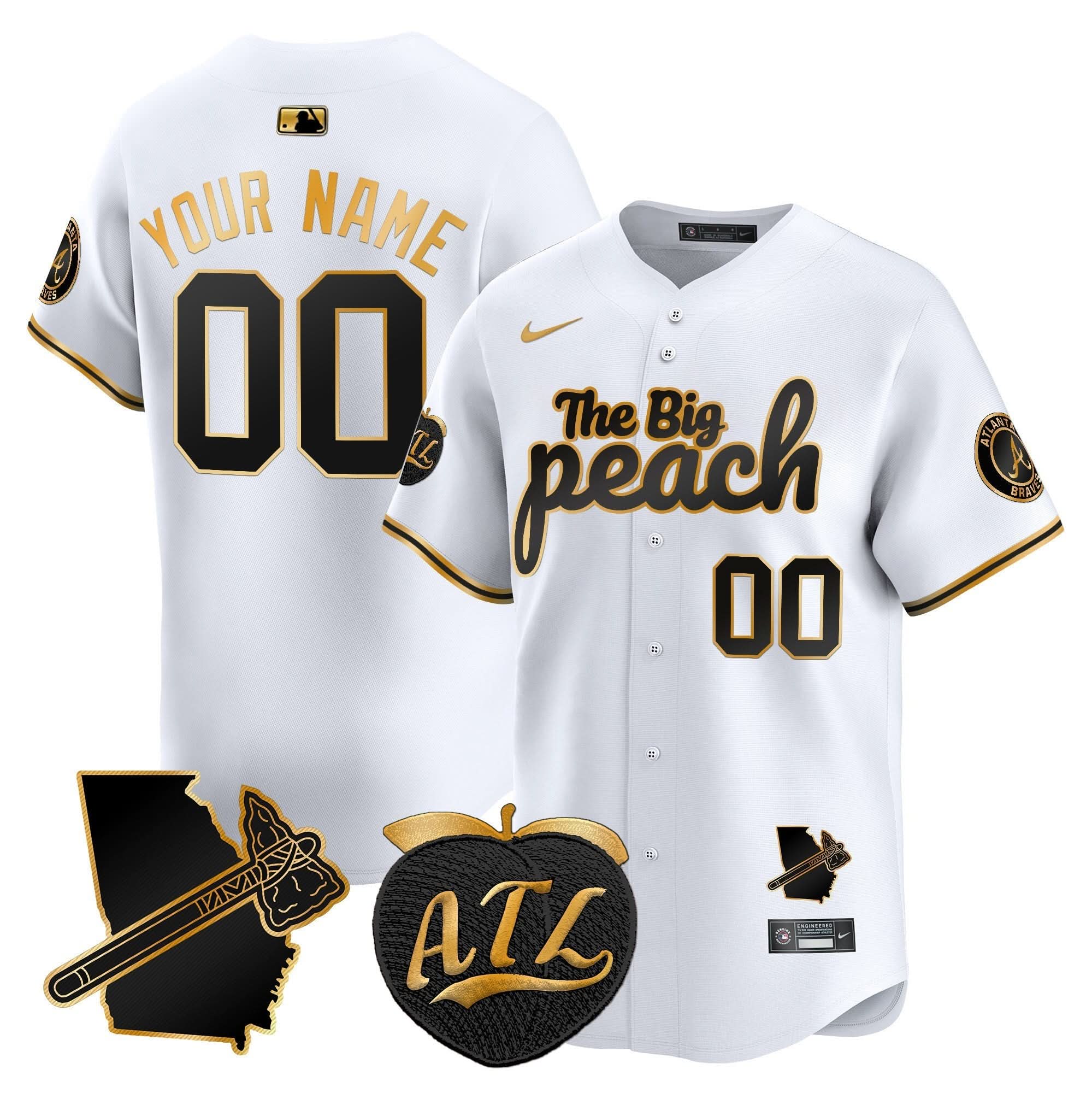 AB The Big Peach Vapor Premier Limited Custom Jersey V3 - Stitched