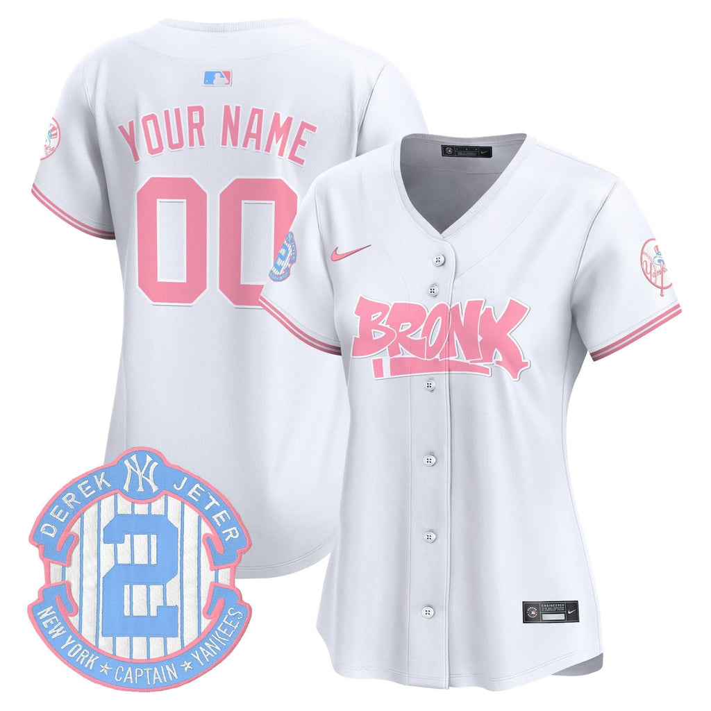 NYY The Bronx Graffiti Bubblegum Pink Vapor Premier Limited Custom Jersey - Stitched