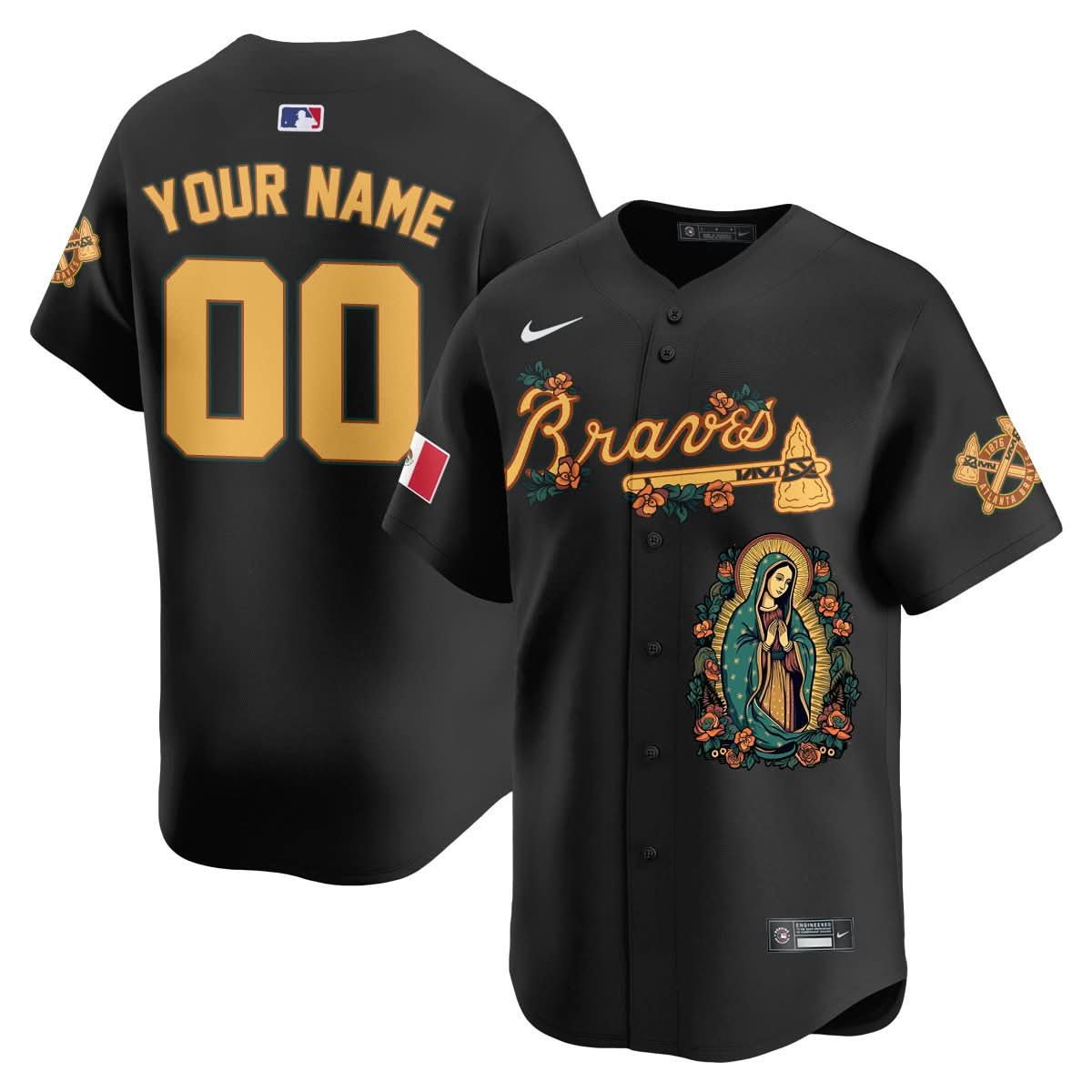 Custom AB Mexico Guadalupe Vapor Premier Limited Jersey - Printed