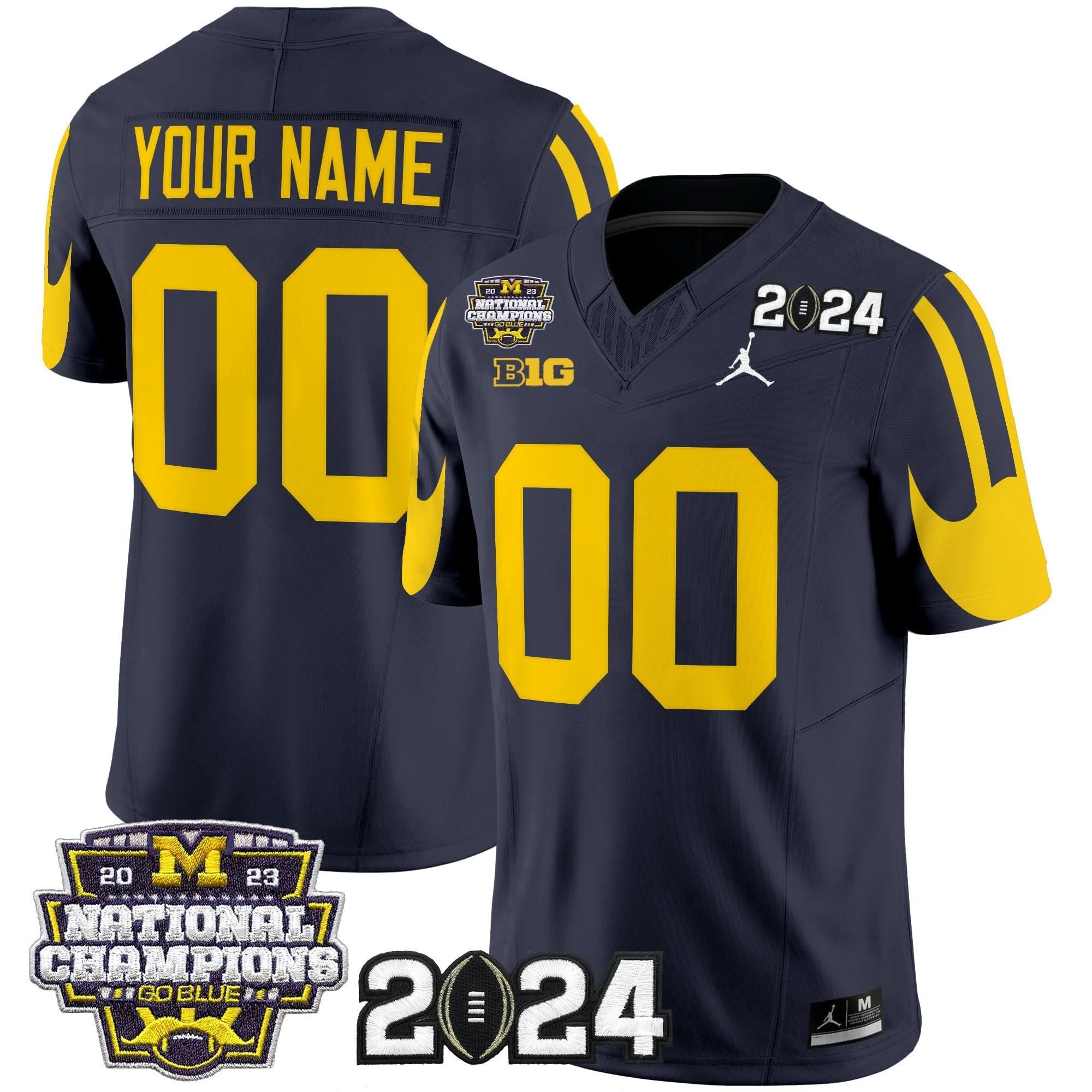 MW 2024 CFP & National Champions Patch Vapor Limited Custom Jersey