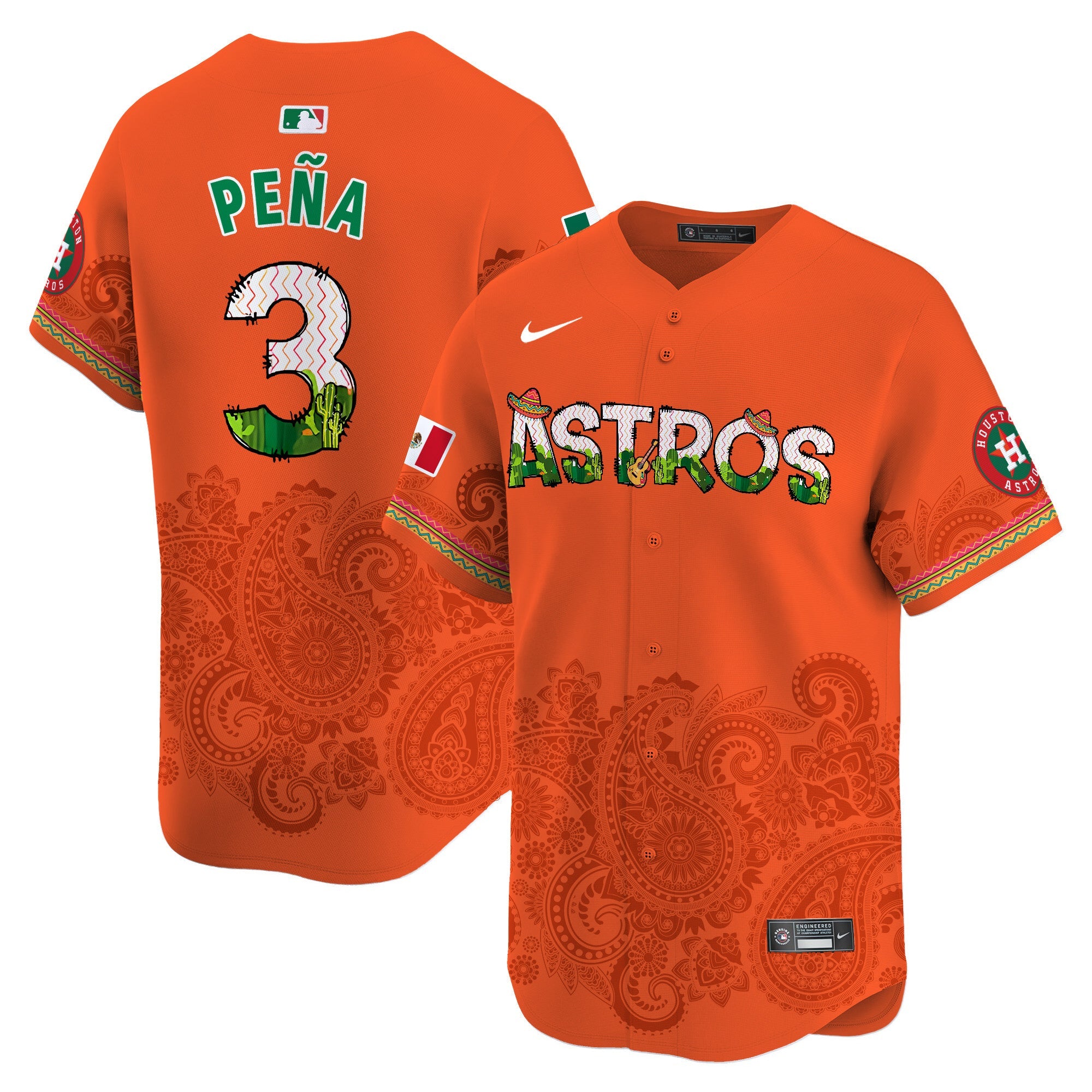 HOU Paisley Mexico Vapor Premier Limited Jersey V4 - Printed