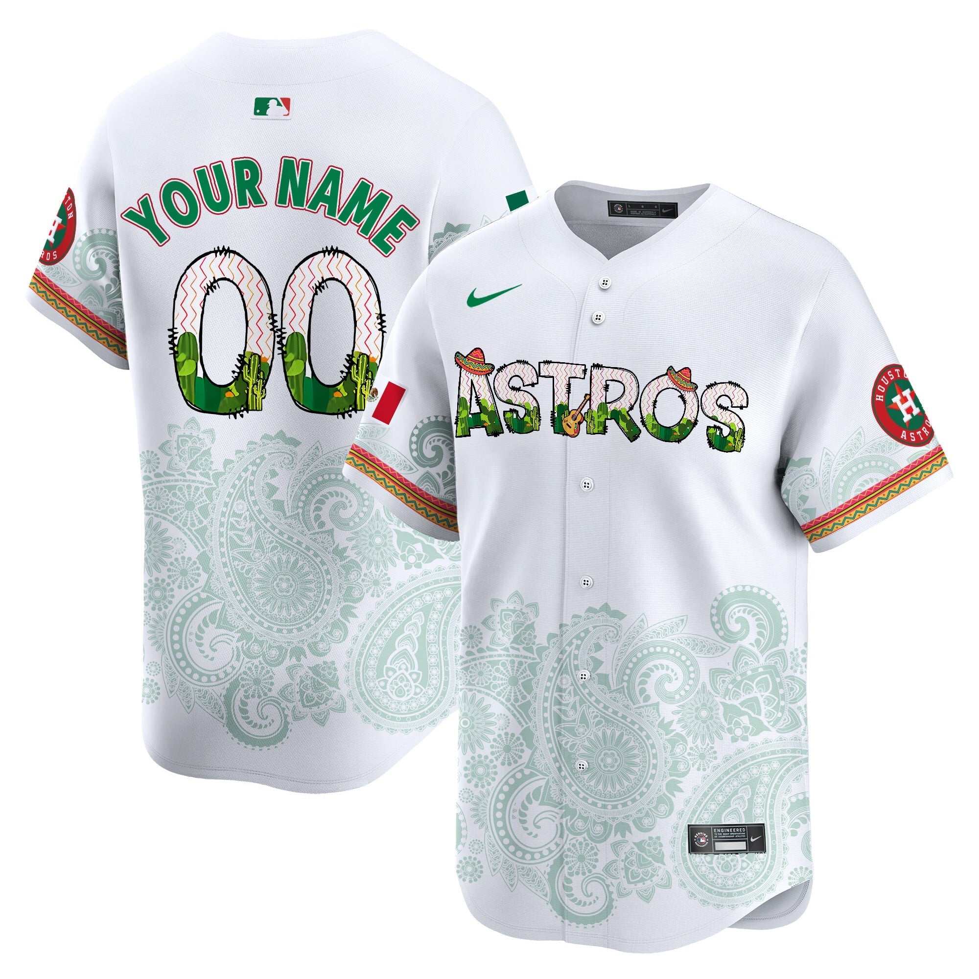 HOU Paisley Mexico Vapor Premier Limited Custom Jersey V4 - Printed