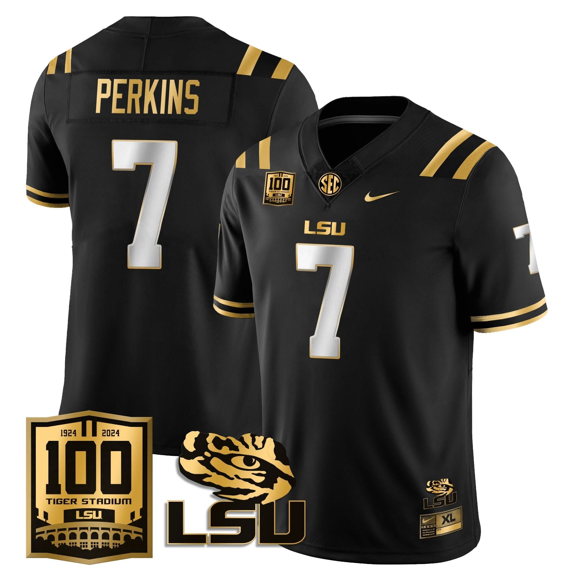 LSU Football 2024 Vapor Jersey - 100th Tigers Stadium