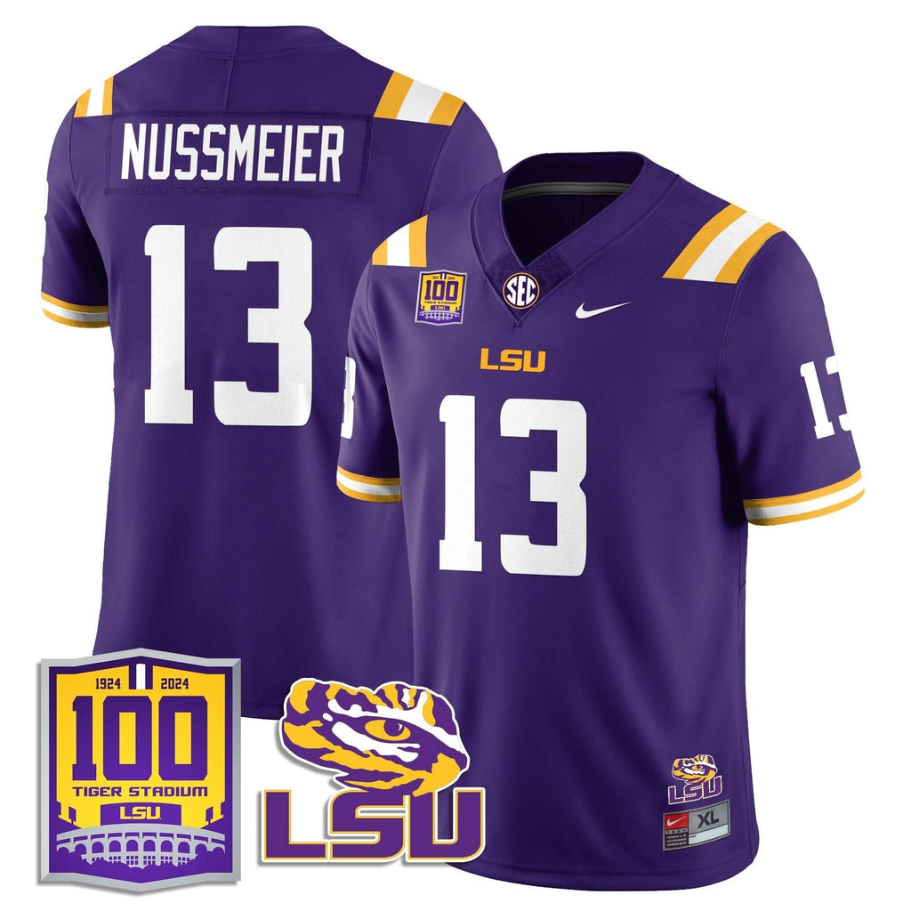 LSU Football 2024 Vapor Jersey - 100th Tigers Stadium