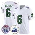Jerome Bettis ND 1992 Sugar Bowl Patch White Jersey
