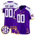 LSU 2024 Louisiana Patch Vapor Limited Custom Jersey