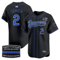 Marcus Semien #2 TR Black Jersey - Stitched