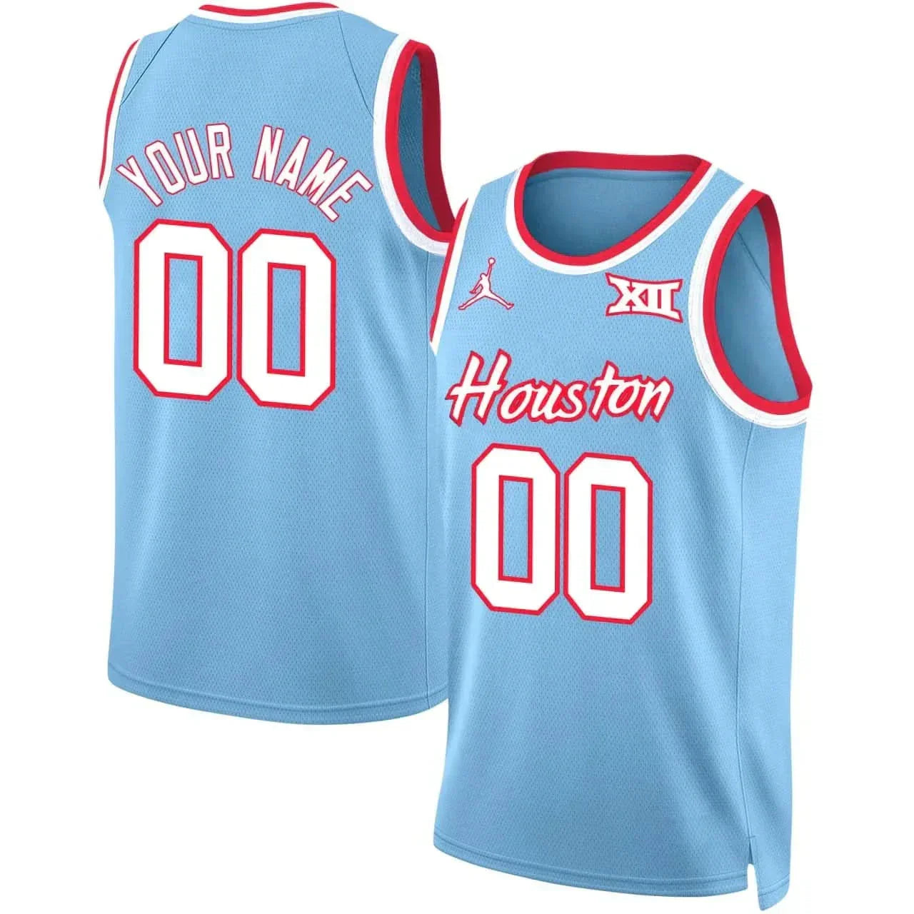 HOU Basketball Custom Jersey - Stitched