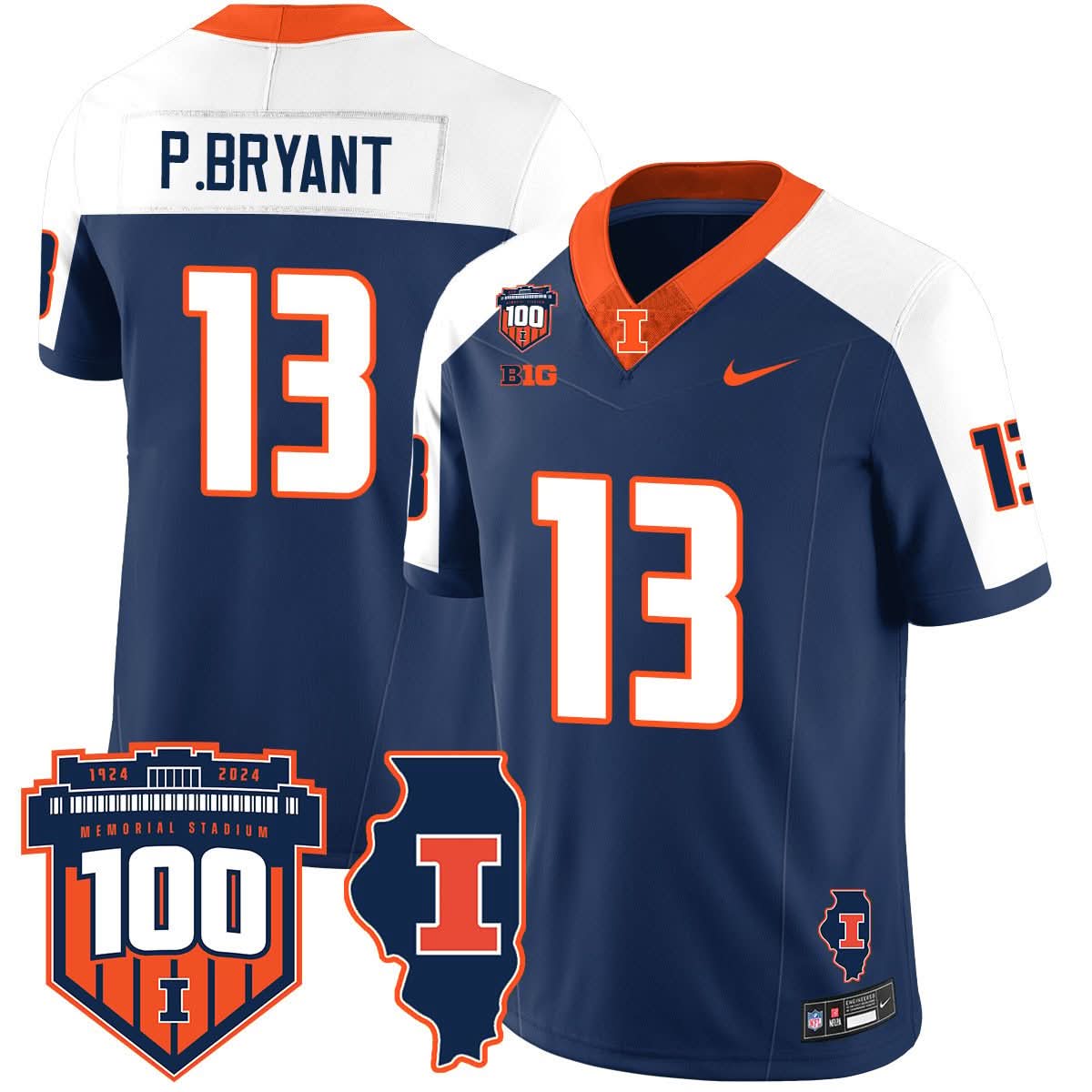 Illinois Football Vapor Jersey