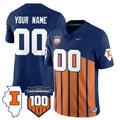 Custom Illinois Football 2024 Vapor Jersey