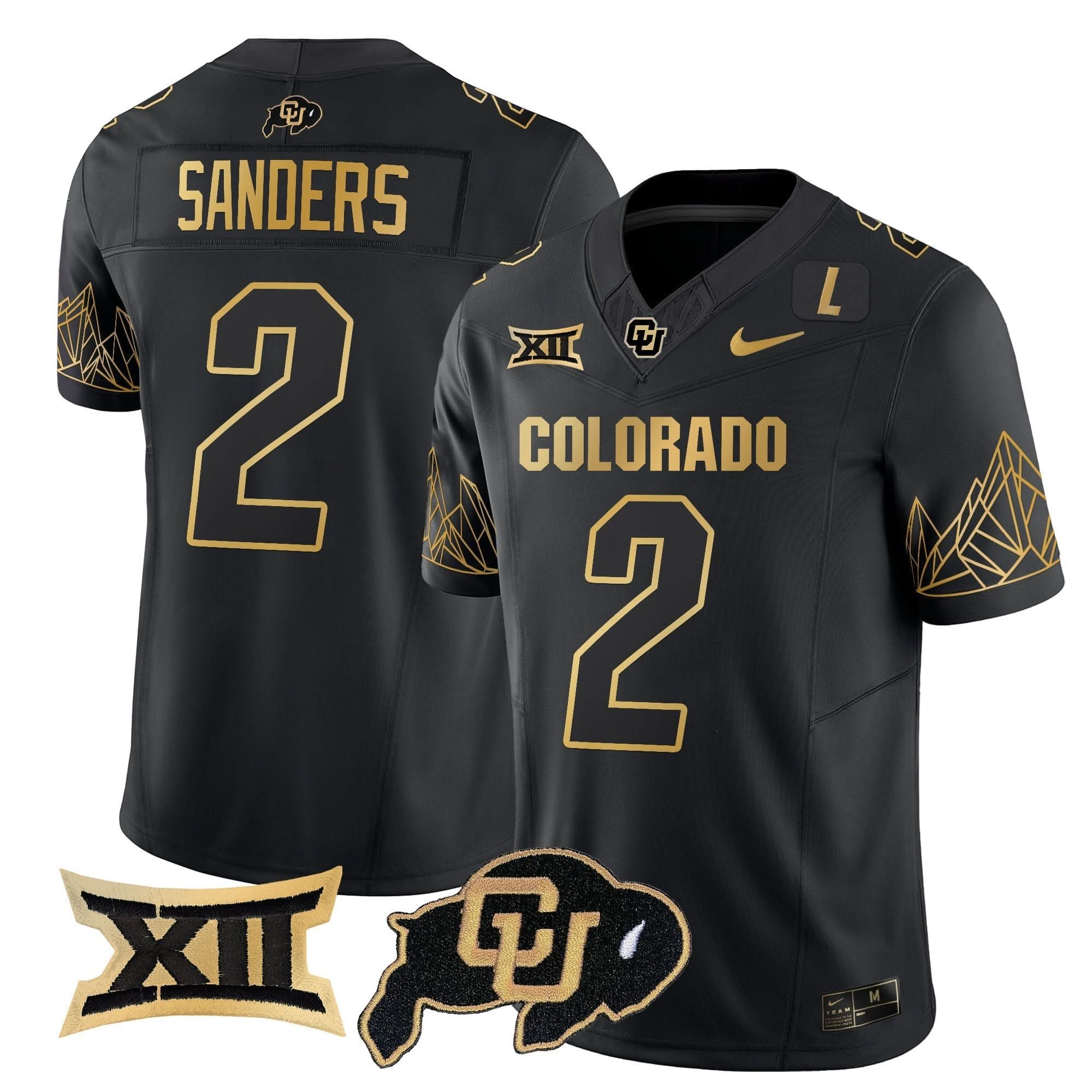 CB Big 12 XII Patch Gold Vapor Limited Jersey