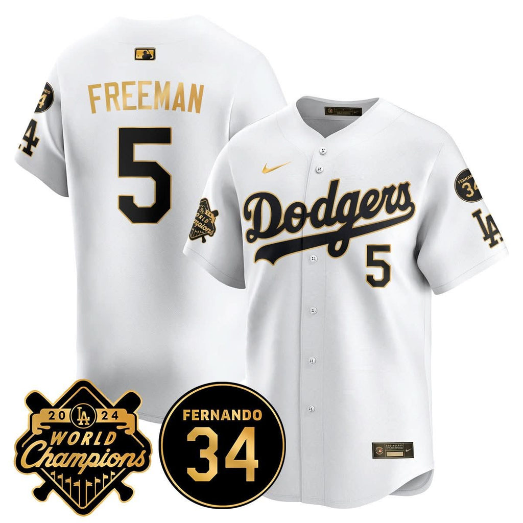 LA LAD - World Series Champions 2024/Fernando Valenzuela Memorial Jersey - Stitched